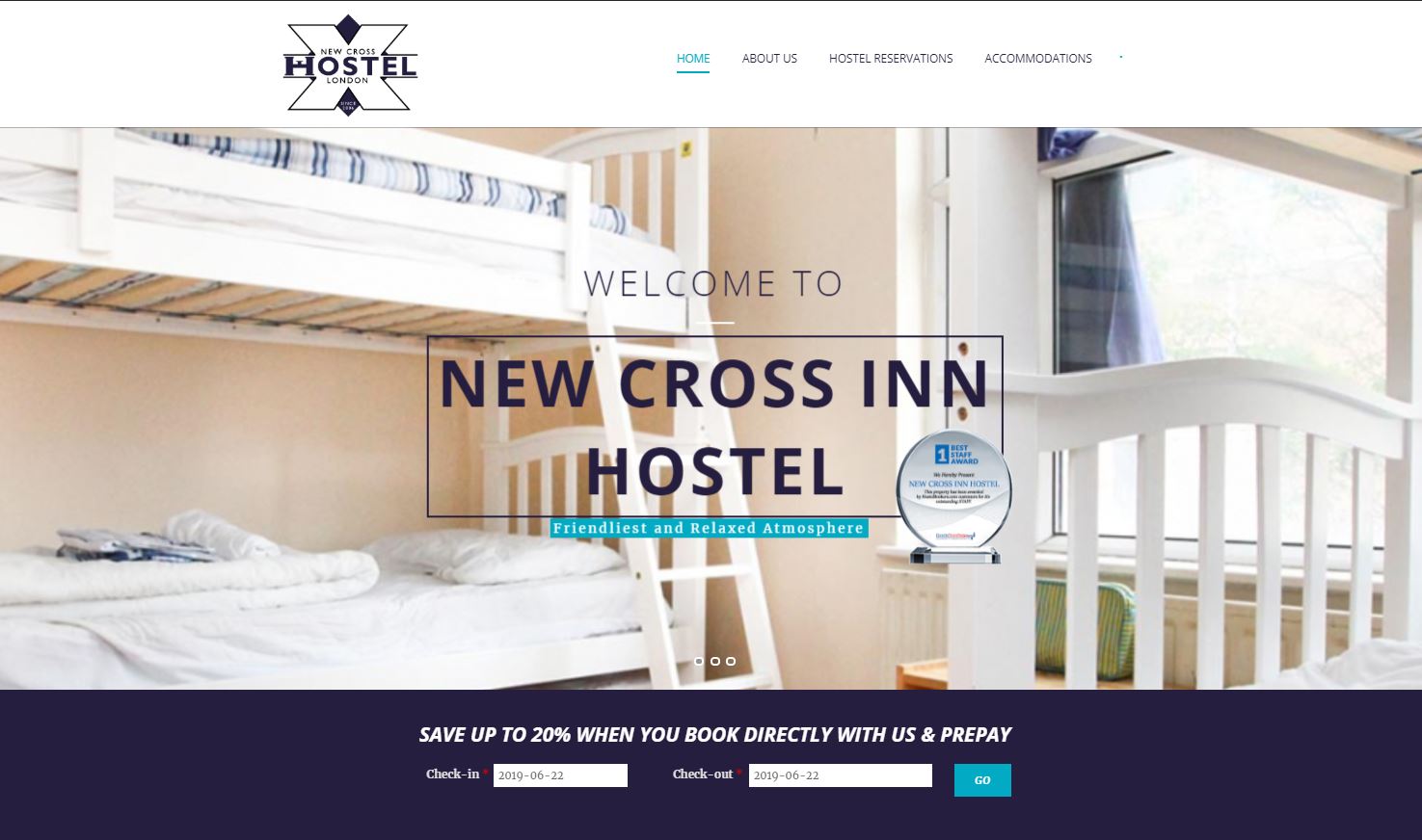 New Cross Inn Hostel London Website